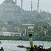 View on the Suleymaniye Mosque from the Bosphorus, minarets, port, boats, port