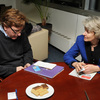 Ms Irina Bokova, Director-General of UNESCO being interviewed by Colum Lynch, W
