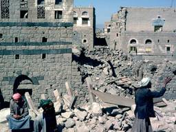 Earthquake damage in the province of Dhamar, Yemen.