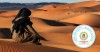 Touareg looks at the Moroccan desert