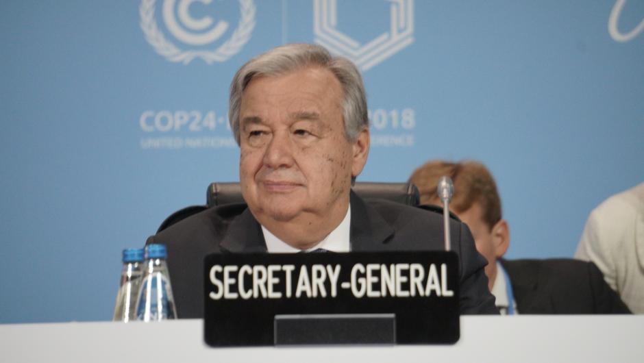 UN Secretary-General António Guterres at COP24 opening ceremony