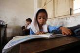 Alumno de una escuela primaria en Pakistán