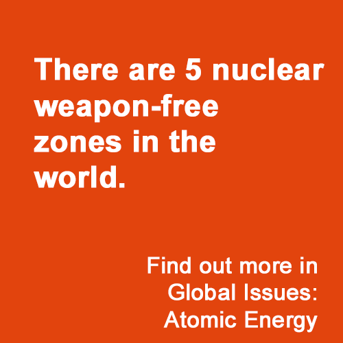 There are 5 nuclear-weapon-free zones in the world. 