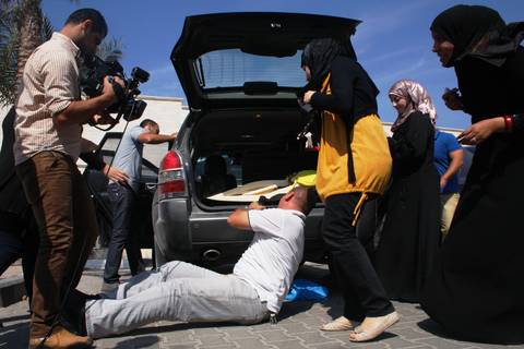 Safety training for journalists delivered by Maan Network in Gaza City in October 2012. © Maan Network