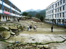 School damage after the Sichuan earthquake, China, 2008