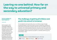 Leaving No One Behind: How Far on the Way to Universal Primary and Secondary Education? 