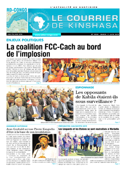 Les Dépêches de Brazzaville : Édition le courrier de kinshasa du 11 juin 2019