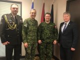 Ambassador of Latvia meets the new Commander of Canadian Task Force Latvia