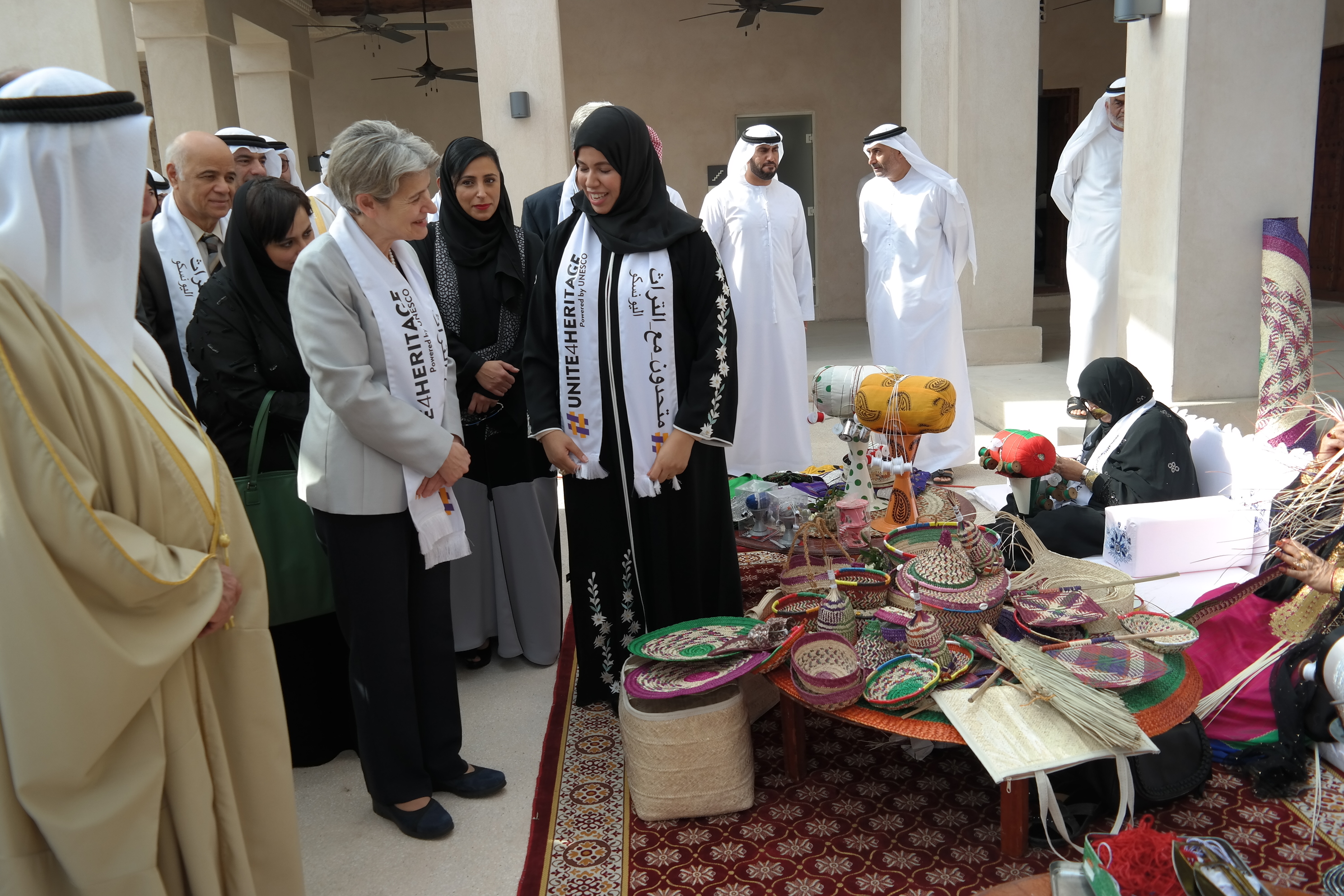UNESCO launches #Unite4Heritage in Sharjah, UAE - Director-General Irina Bokova and H.E. Sultan bin Muhammad Al-Qasimi, Ruler of Sharjah