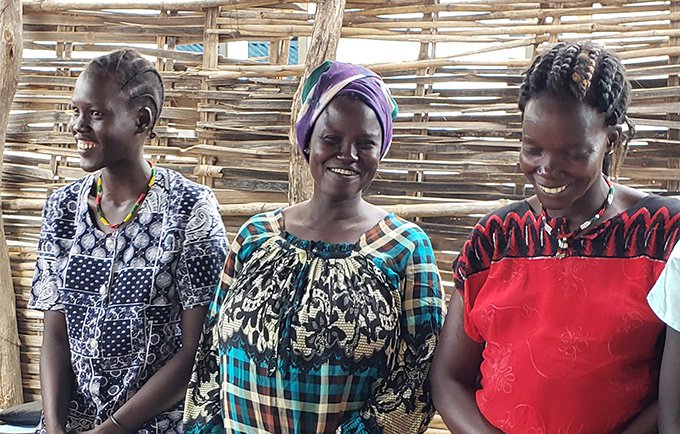 Ms. Chuor (centre) waits for an antenatal visit at the Aweil State Hospital. © UNFPA South Sudan/Arlene Alano