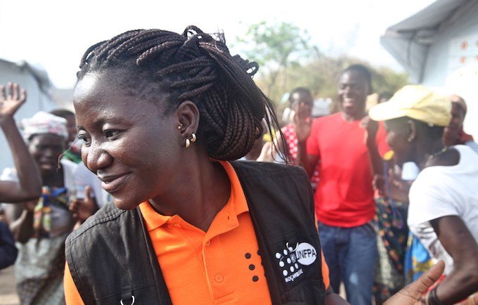 Ms. Nana says she wanted to work as a midwife to help improve family planning use. © UNFPA/Natalia da Luz