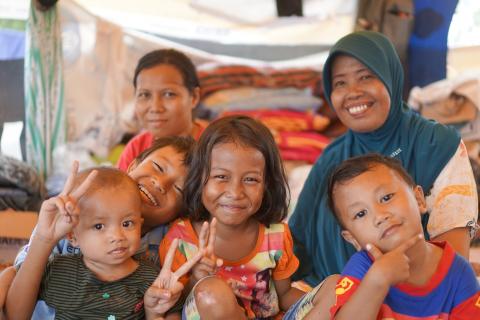 At a temporary learning pace a family calls home for the moment in Indonesia