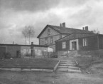 Former sub-camp site. Loundry barracks and living barracks for prisoners (1959)