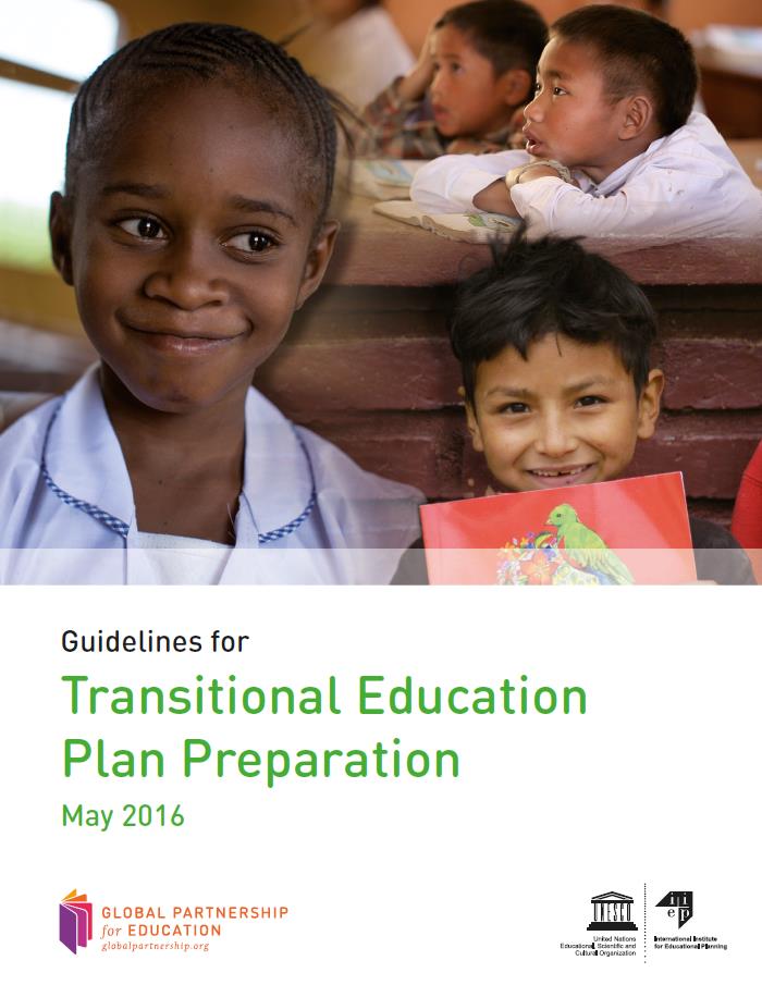 Cover Transitional education plan