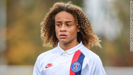 Xavi SIMONS of PSG during the Youth League match between Paris Saint Germain and Bruges at Camp des Loges on November 6, 2019 in Paris, France. (Photo by Anthony Dibon/Icon Sport via Getty Images)