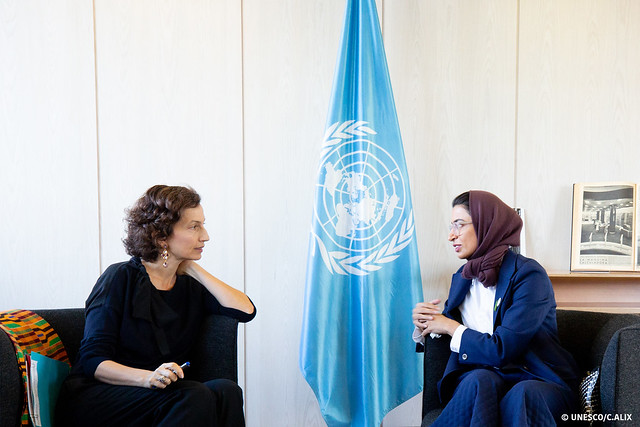 10.10.2019 Entretien avec Noura ALKAABI, Ministre de la Culture des Emirats Arabes Unis