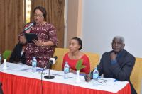 1 - Ms Faith Shayo, OIC UNESCO Dar es Salaam speaking during th event in Dodoma