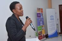 Ms Christina Musaroche  from NATCOM giving a note of thanks