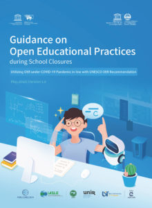 Cover of the Guidance on Open Educational Practices during School Closures English Version