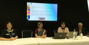 The panel session “Harnessing the Potential of Openness for Higher Education and Lifelong Learning”: Ms. Svetlana Knyazeva, Ms. Airina Volungeviciene, Mr. Martin Weller, Ms. Vasudha Kamat