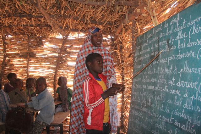 Hadiza teaching in Maradi, Niger. 