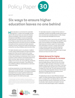 Equitable and affordable higher education