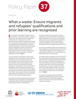 Migrants and refugees’ qualifications recognition