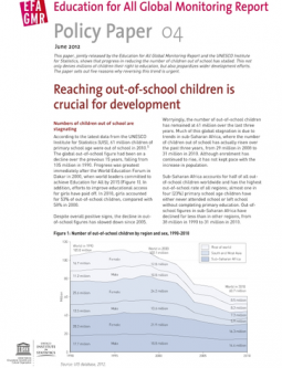 Out of school children and development