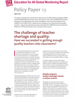 The challenge of teacher shortage and quality