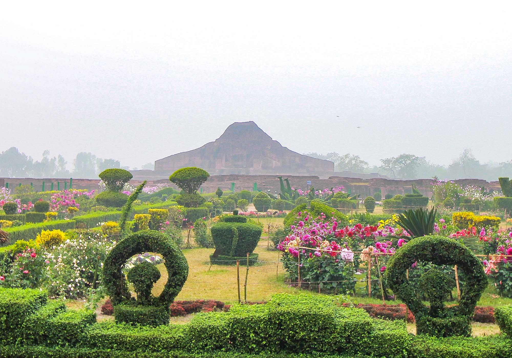 Vibrant gardens around the Paharpur site continue the Buddhist tradition of respecting the natural environment. – © Julfiker Ahmed