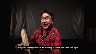 Inuit drum dancing and singing