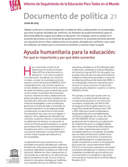 Ayuda humanitaria para la educación