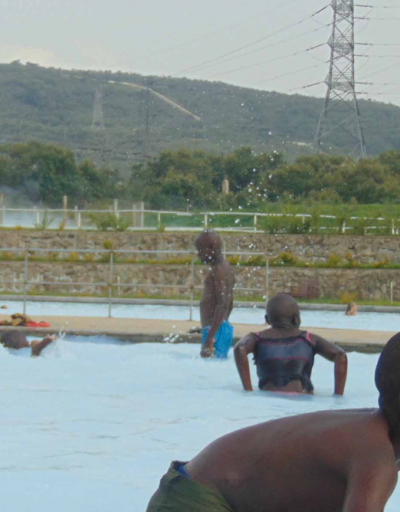 Kids in a pool, Kenya