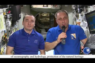 Russian ISS crew on UNESCO