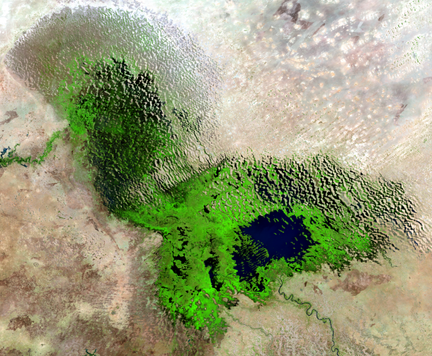 Satellite image of Lake Chad