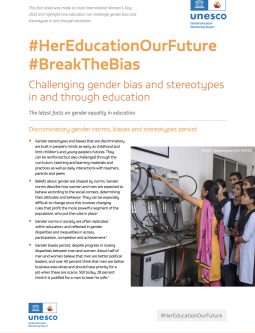 #HerEducationOurFuture #BreakTheBias - Challenging gender bias and stereotypes in and through education