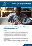Quality assurance and recognition of distance higher education and TVET