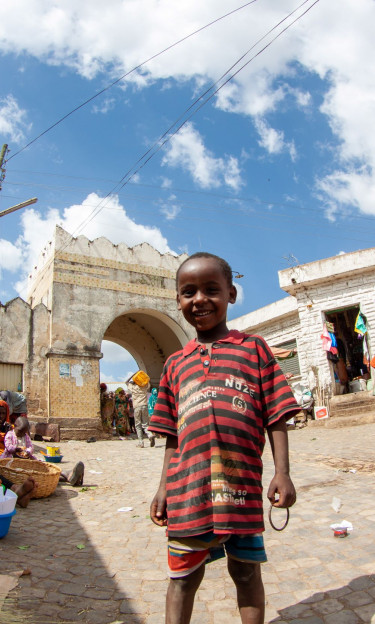 Kid streets of ethiopia world heritage site