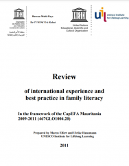 Review of international experience and best practice in family literacy cover page