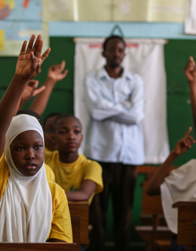 Students in Primary Seven at Zanaki Primary School in Dar es Salaam, Tanzania,