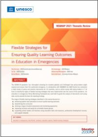 Flexible Strategies for Ensuring Quality Learning Outcomes in Education in Emergencies