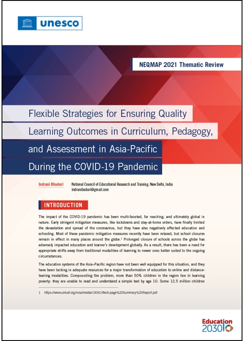 Flexible Strategies for Ensuring Quality Learning Outcomes in Curriculum, Pedagogy, and Assessment in Asia-Pacific During the COVID-19 Pandemic