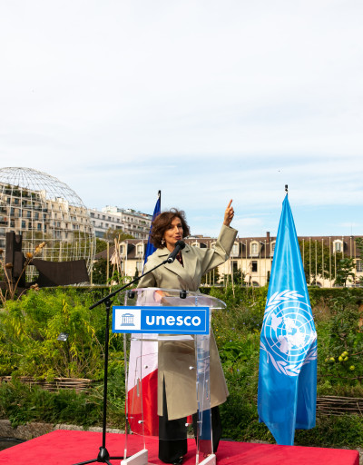 Inauguration potager urbain de l'UNESCO