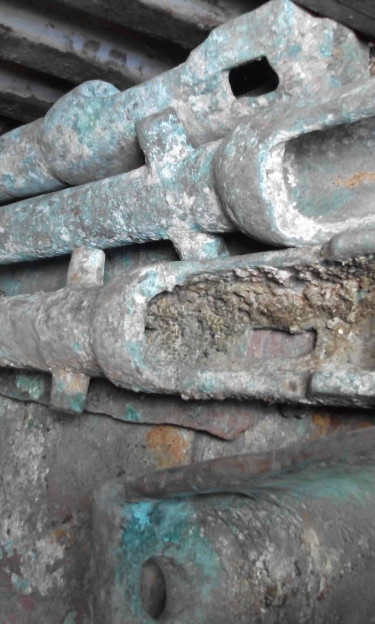 Bronze cannons discovered in September 2010 by ICOM in Madagascar 