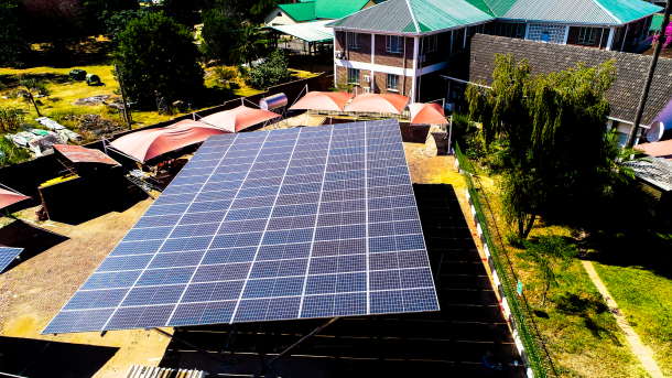 Solar panel at UNESCO ROSA in Harare, Zimbabwe
