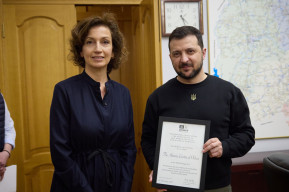 Ukraine: A. Azoulay and V. Zelensky together to rebuild the cultural sector