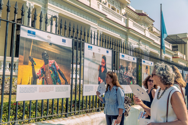 Inauguration of the photo exhibition of young artists and culture professionals, beneficiaries of the Transcultura programme, in Havana, Cuba