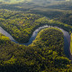 Vista aérea de la cuenca del Río Amazonas