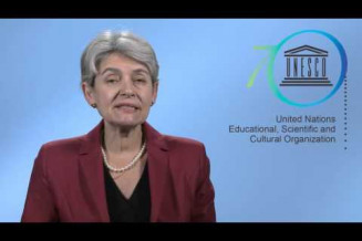 UNESCO Director-General Irina Bokova speaking at the launch of the 2015 Education for All Gender Report