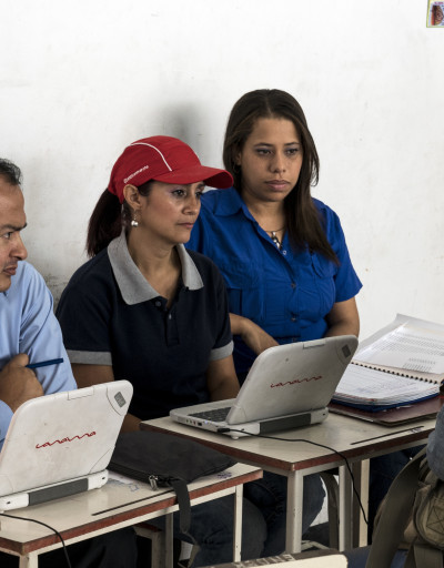 Parents and teachers meet at the end of the semester to discuss the possible difficulties encountered by their children in the Liceo Fermin Toro, located in Down Town Caracas, near Silencio / Capitolio a renowned Chavista Area, Venezuela on december 14th,
